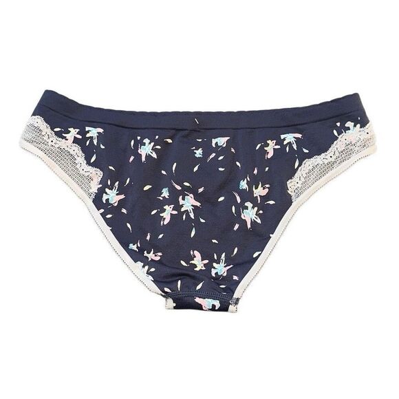 Victoria’s Secret Pink 2015 Sz L NWT Cheekini underwear panties, gray and floral - Picture 4 of 8